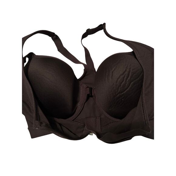 GUC Victorias Secret VSX Sport Black Bra Front Zipper Adjustable Straps Size 34D - Picture 2 of 5